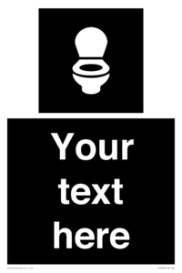 Custom information: black panel wc toilet